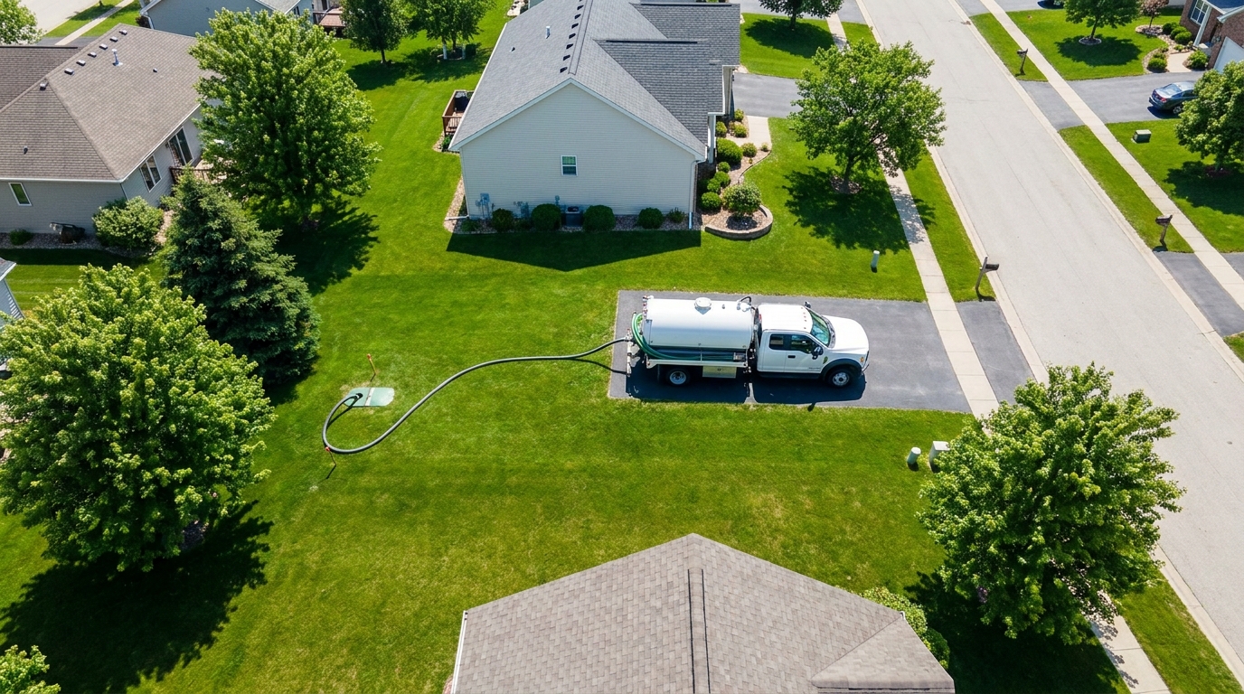 Septic service completed with yard fully restored in Cary